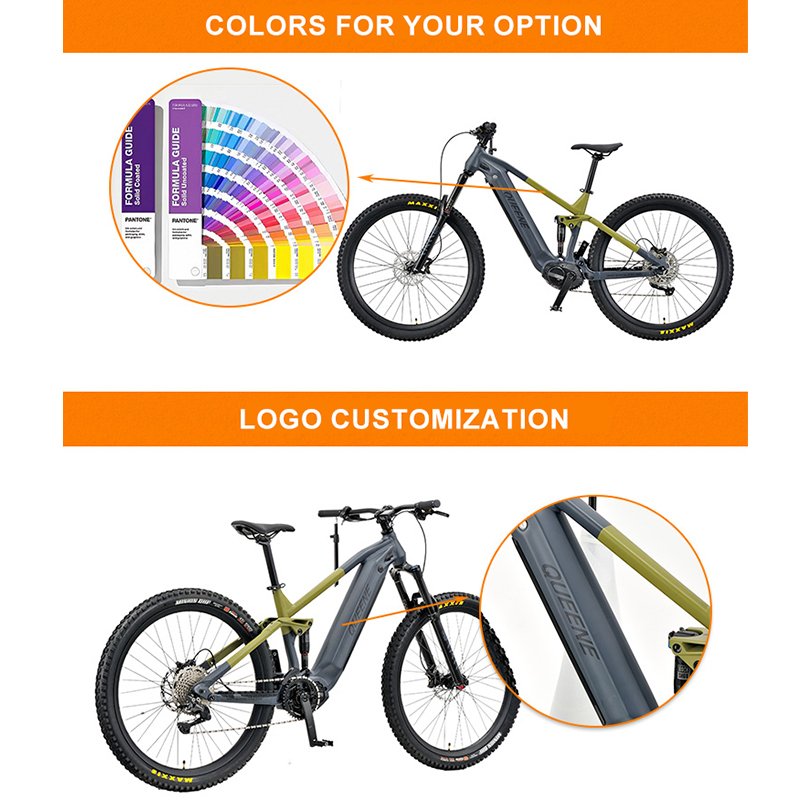 OEM Mountain Style Full Suspension 26 Inch Fat Tire City Adults Bicycle E-bike Mens Electric Bike