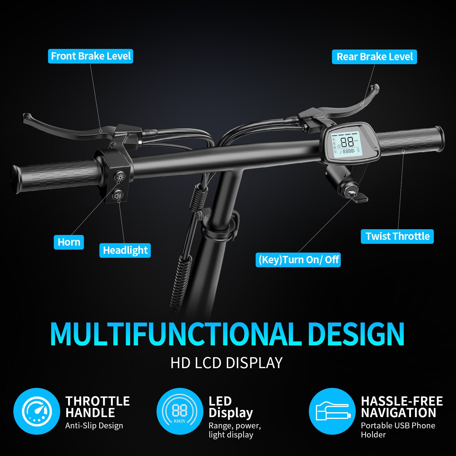 E bike 500W 15AH Folding Electric Bikedouble Shock absorption14 Inch Fat Tire Electric Bike/Moped with Pedal Drop