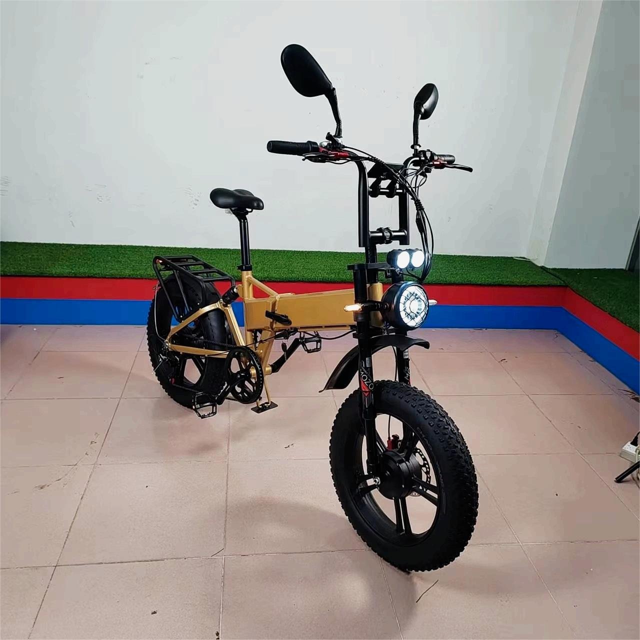 2000W Dual Motor 52V21Ah Folding Electric Bike Hydraulic Brake Full Suspension Fat Tire 60kmh foldable Electric City Bike