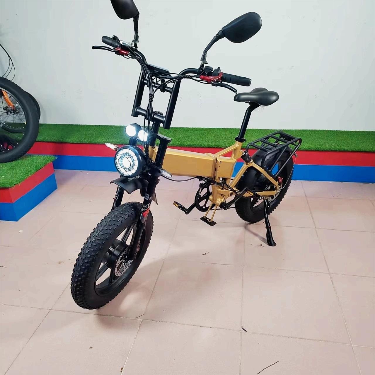2000W Dual Motor 52V21Ah Folding Electric Bike Hydraulic Brake Full Suspension Fat Tire 60kmh foldable Electric City Bike