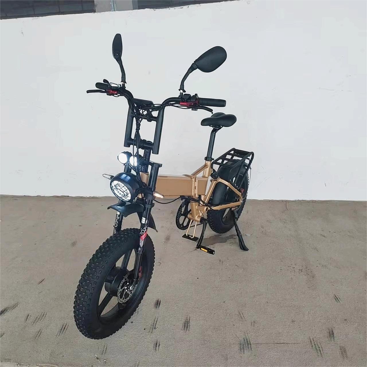 2000W Dual Motor 52V21Ah Folding Electric Bike Hydraulic Brake Full Suspension Fat Tire 60kmh foldable Electric City Bike