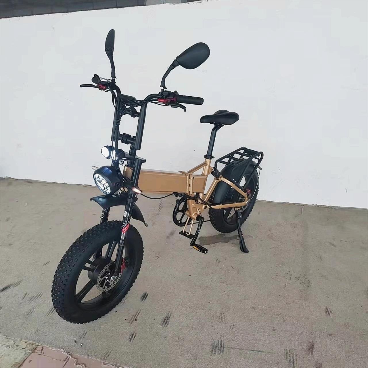 2000W Dual Motor 52V21Ah Folding Electric Bike Hydraulic Brake Full Suspension Fat Tire 60kmh foldable Electric City Bike