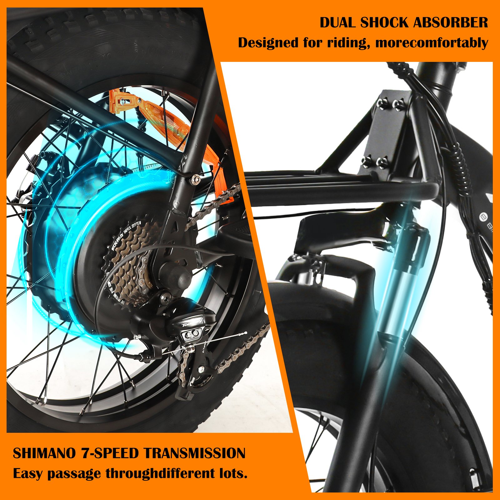 750w 48v 30ah folding electric bike 20x4inch fat snow urban electric city road bicycle ebike