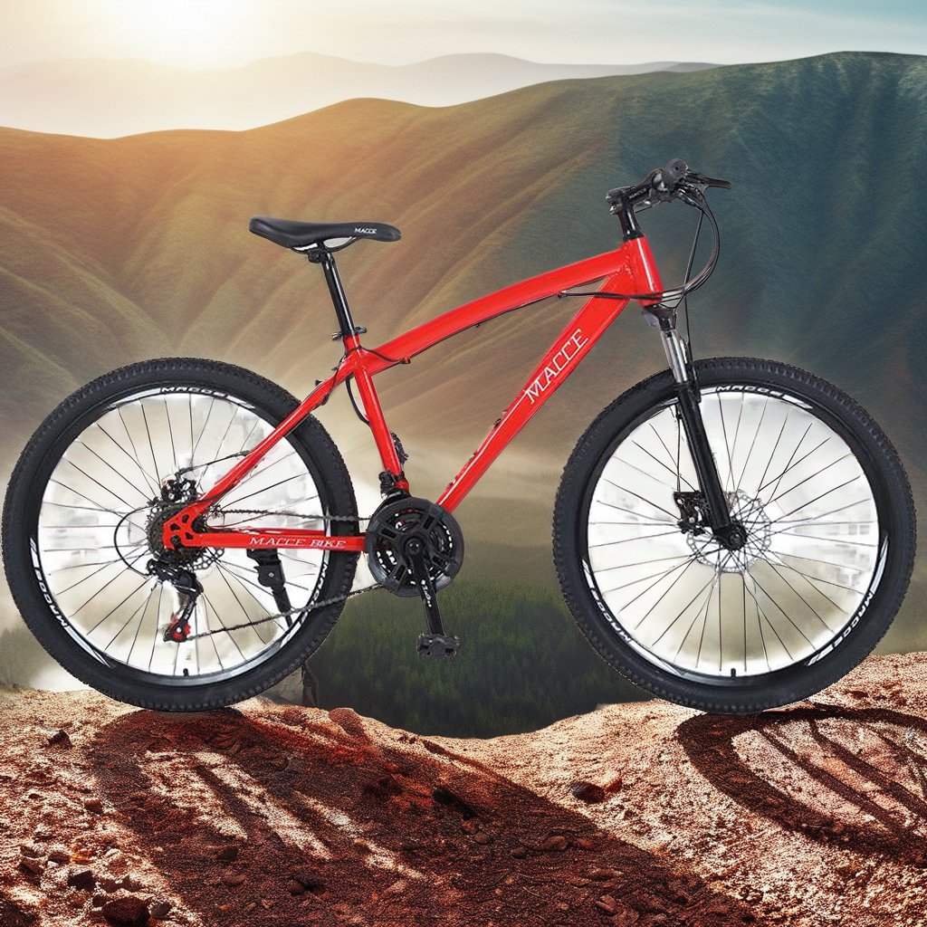 Wholesale 24''/26''21 Speed Mountain Bike Single Speed Folding Bike with Steel Fork Ordinary Pedal Double V Brake for adult