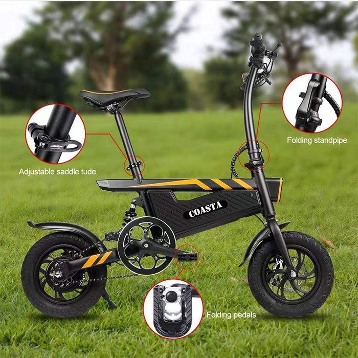 EU US warehouse stock factory 350W adult foldable electric bicycle 2022 folding electric city bike 12 inch e bike