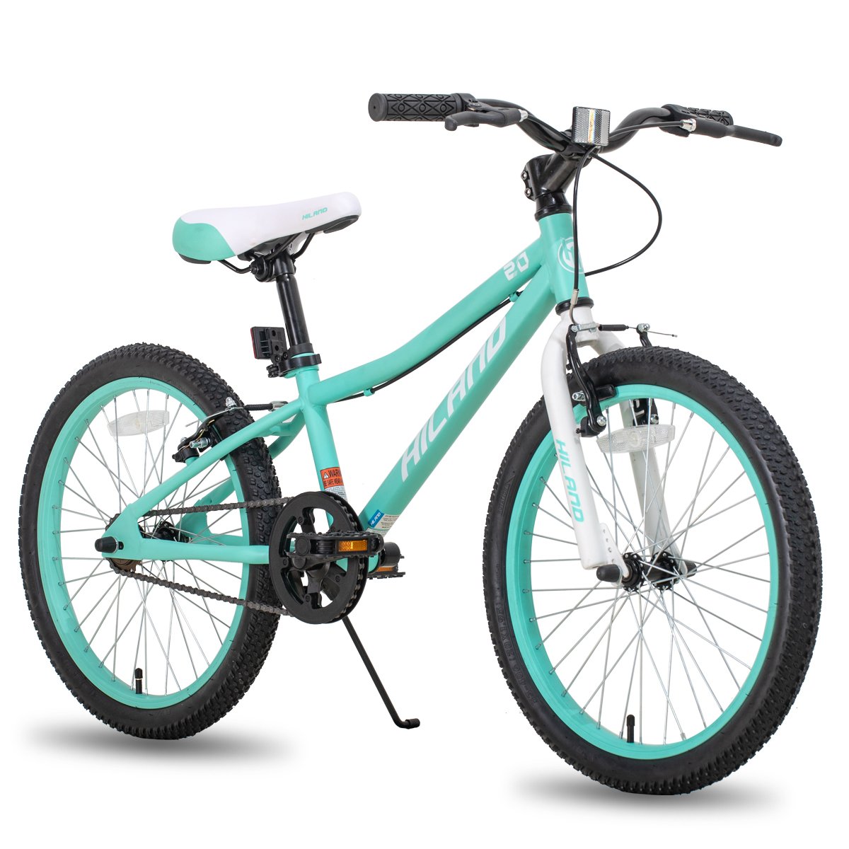 JOYKIE HILAND 20 inch mountain bike steel frame single speed gear children mountain bicycle cycle for kids teen with v brake