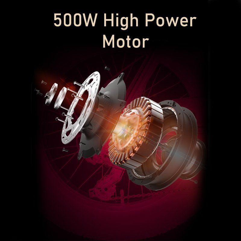 2022 new arrival Vintage 500w E Bike 20inch 7 speed Adult electric dirt bike