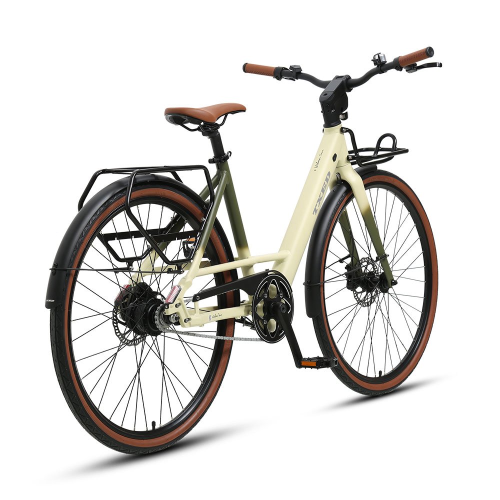 TXED e bike 250W motor electric bicycle 3-speed LCD display and Handlebar with belt drive Chain electric city bike