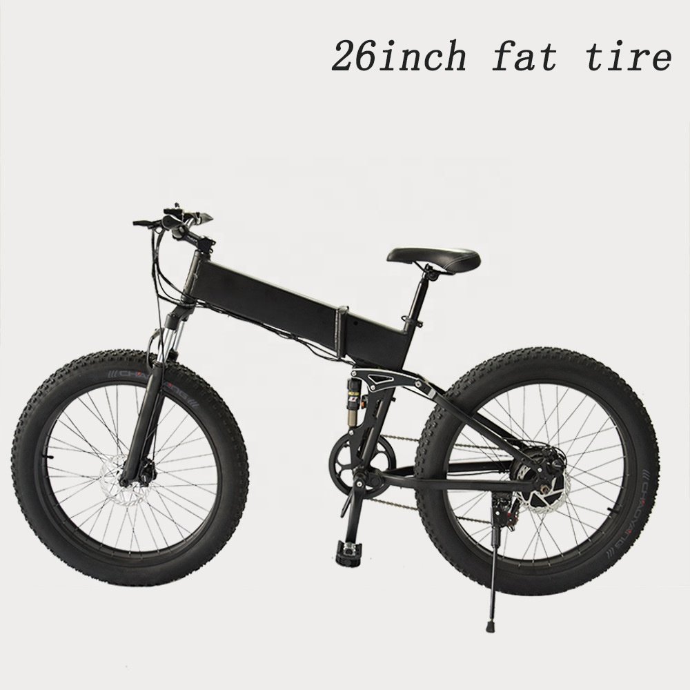 26 inch folding electric bicycles 36V/48V 250-500W fat tire beach snow electric bicycles can be customized in the US warehouse