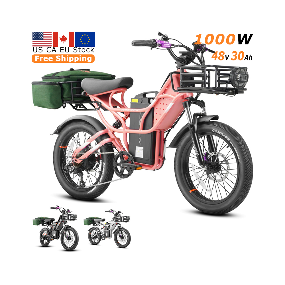 Eahora Cupid (2024 Newest) Electric Bike for Adults, 1000w Motor Ebike, 20" x 3.0 Fat Tire, 85-100Miles, 40-43MPH 7 Speed