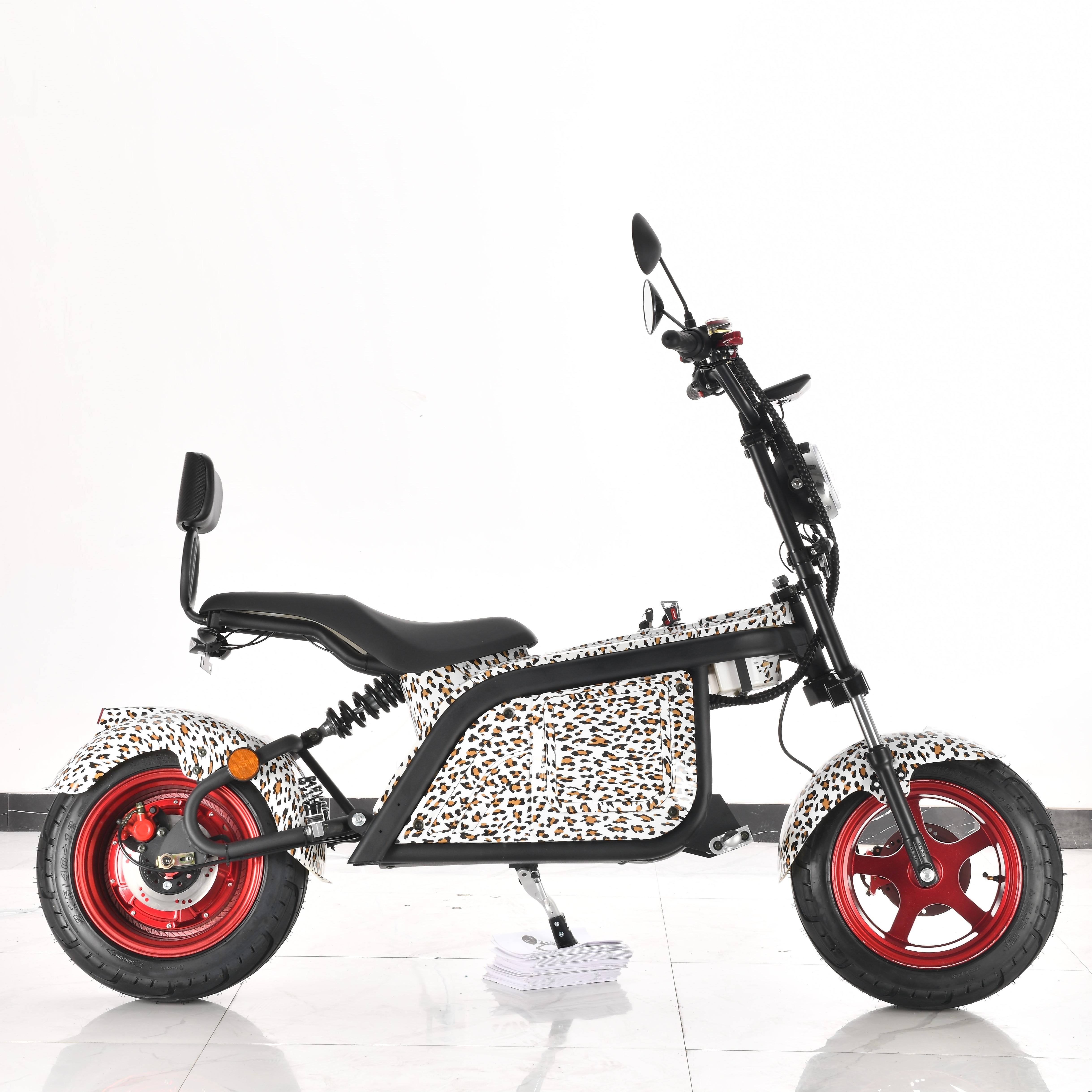 Hunlk 2000W & 3000W Electric Scooter Citycoco 2-Wheel EEC E-Chopper for Adults Bluetooth Smart with Fat Tire Off-Road & City Use