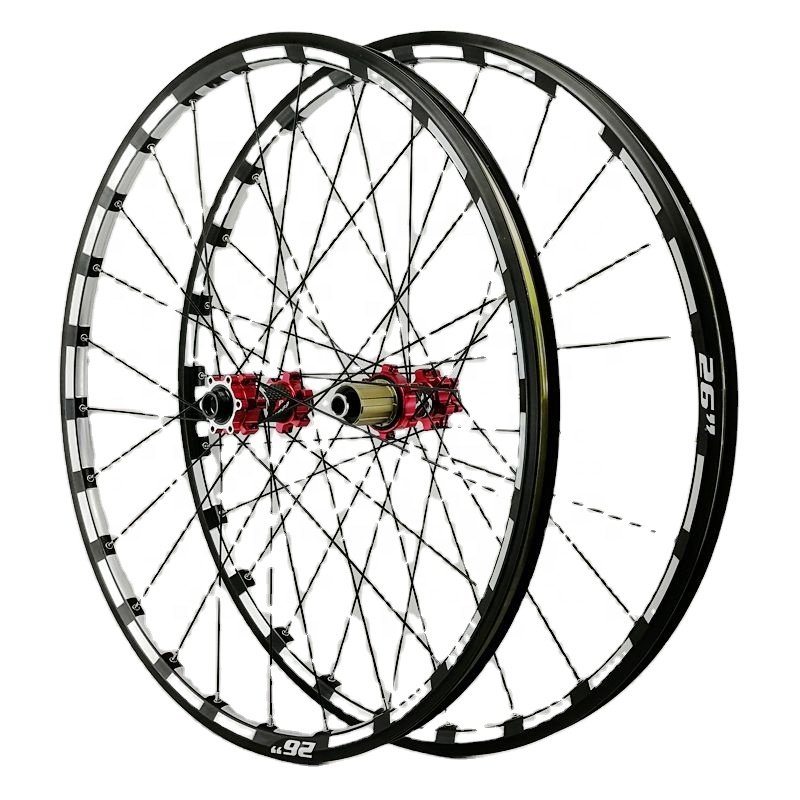 mountain bike bicycle wheel 26 27.5inch Milling trilateral front2 rear4 bearing hub super smooth wheelset CNC Rim thru axle boos