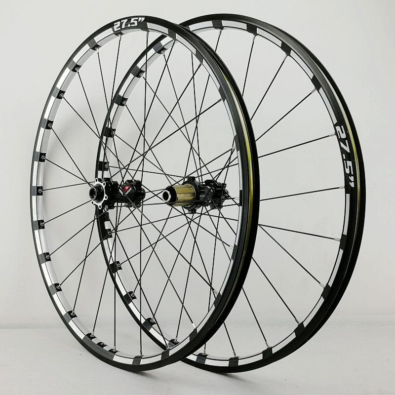 mountain bike bicycle wheel 26 27.5inch Milling trilateral front2 rear4 bearing hub super smooth wheelset CNC Rim thru axle boos