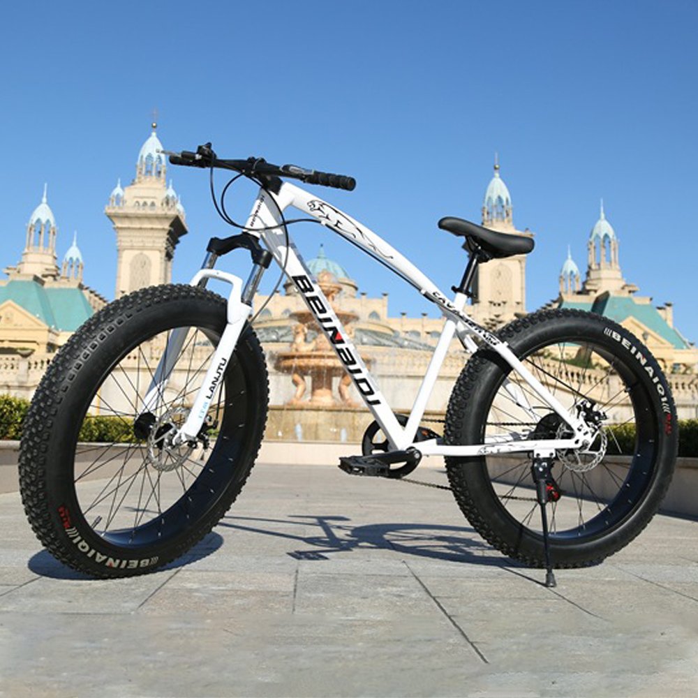 Low price wholesale 7 21 24 27 30 speed mountain bike adult fat tire bike frame 24 26 inch mountain bike Snow wide tire 4.0