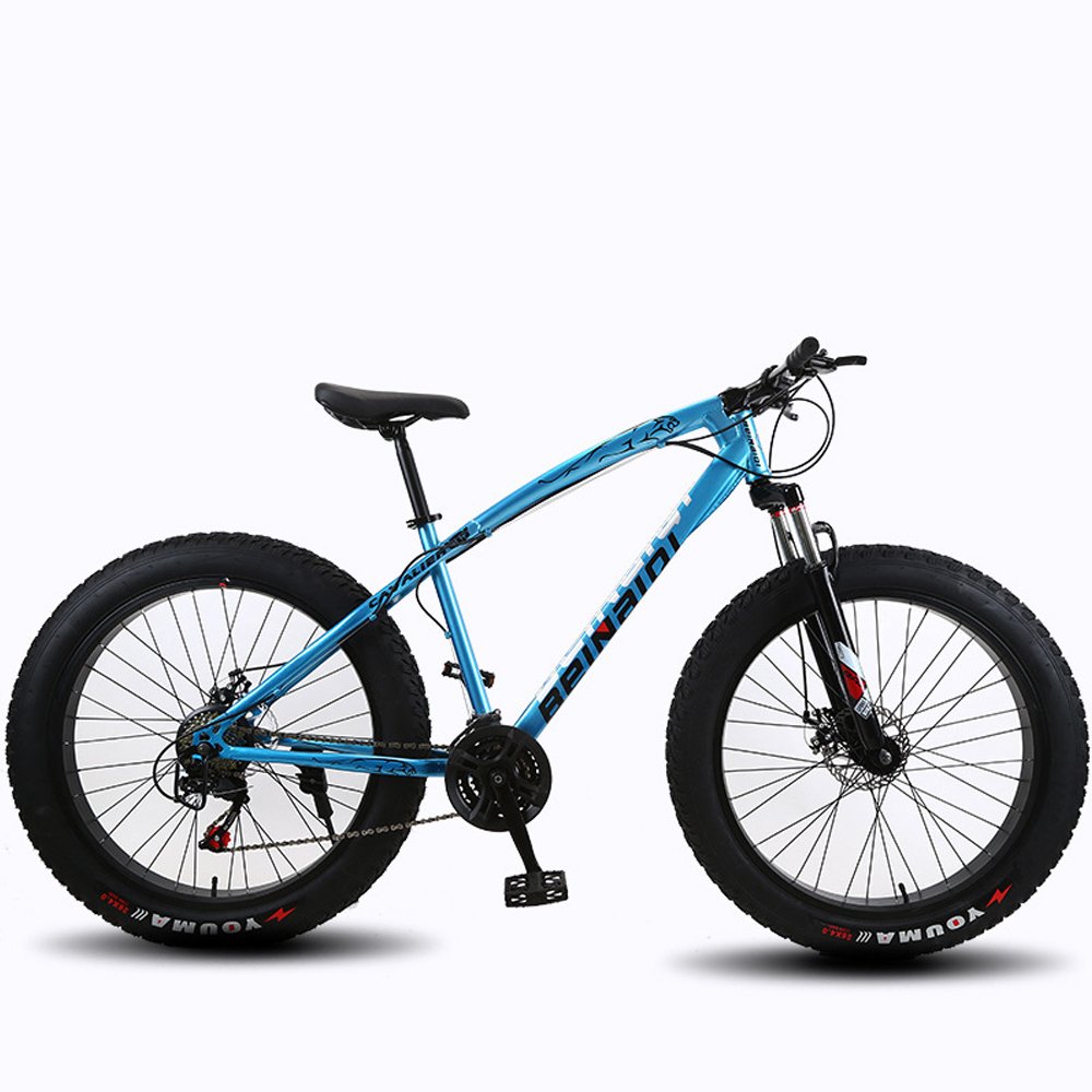 Low price wholesale 7 21 24 27 30 speed mountain bike adult fat tire bike frame 24 26 inch mountain bike Snow wide tire 4.0