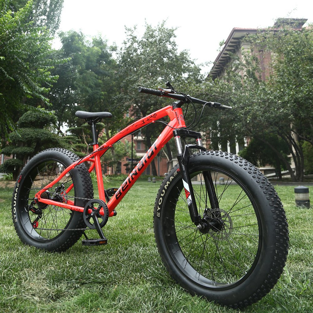 Low price wholesale 7 21 24 27 30 speed mountain bike adult fat tire bike frame 24 26 inch mountain bike Snow wide tire 4.0
