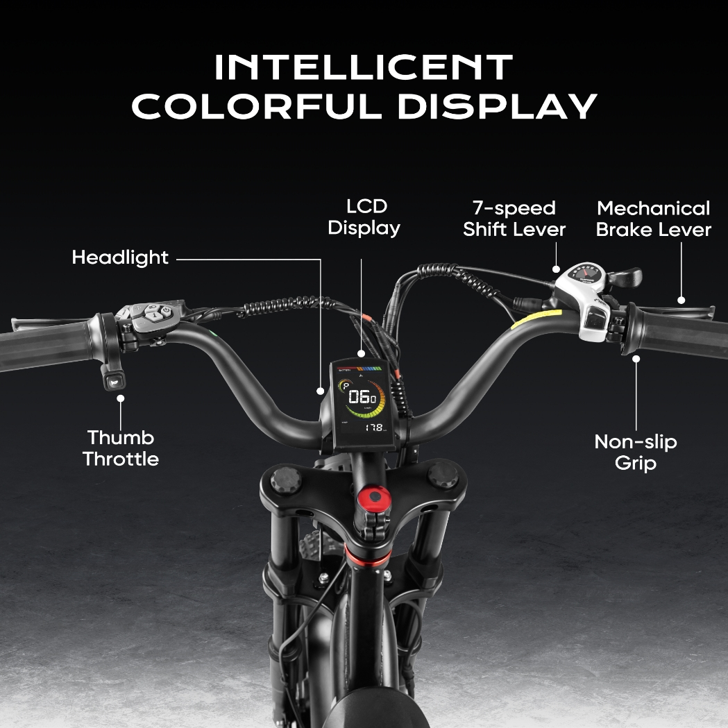 Eahora LUNA 2 1000w Dual Motor 48V 20Ah Full Suspension 20"*4.0" Fat Tire Electric City Bike