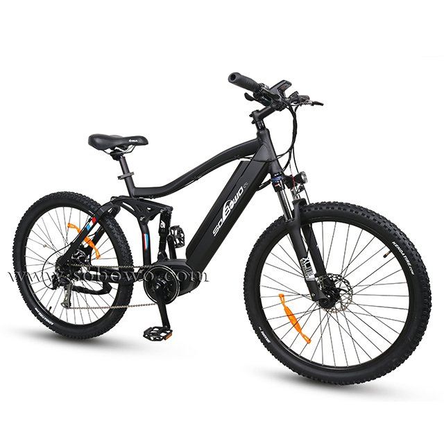 27.5'' Full Suspension Electric Mountain Bike Model M2-M with 8FUN Mid Range Motor Electric Bicycle