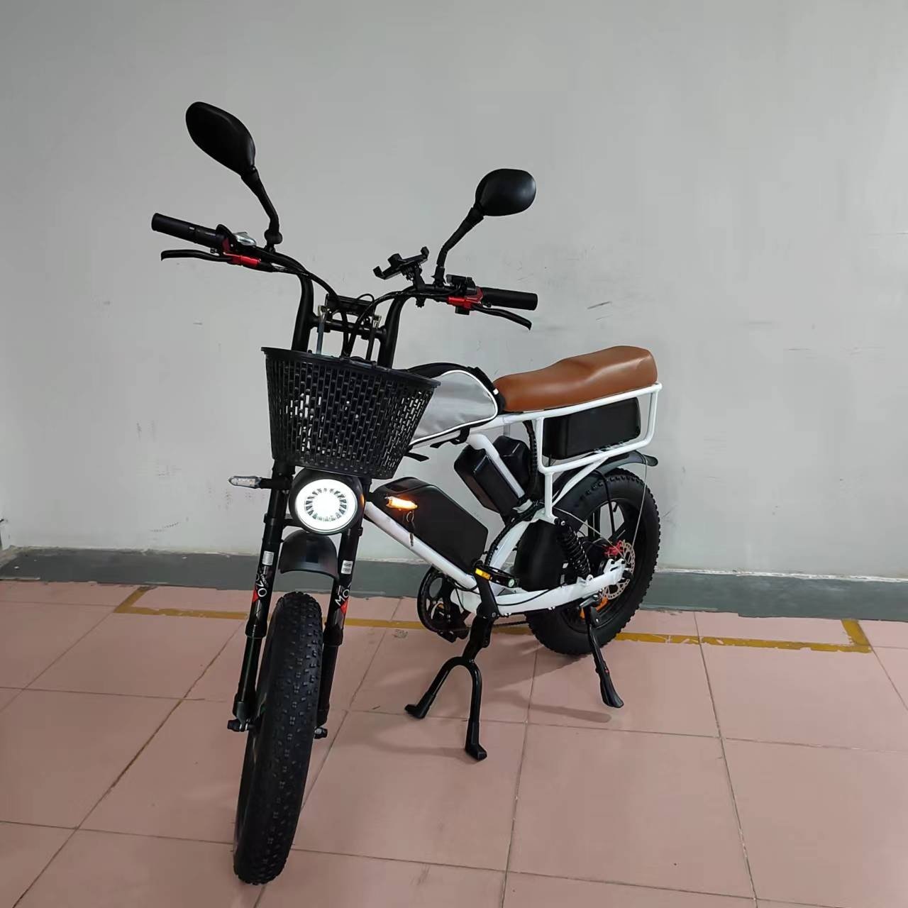 Electric Bike 52V 2000W 44AH Dual Motor Dual Battery 65Kmh Strong Suspension Hydraulic Brake Fat Tire Stab Proofed MTB Electric