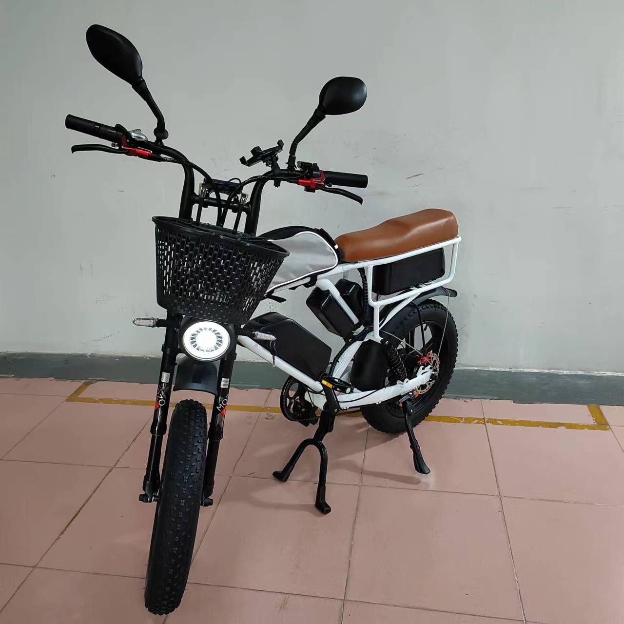 Electric Bike 52V 2000W 44AH Dual Motor Dual Battery 65Kmh Strong Suspension Hydraulic Brake Fat Tire Stab Proofed MTB Electric