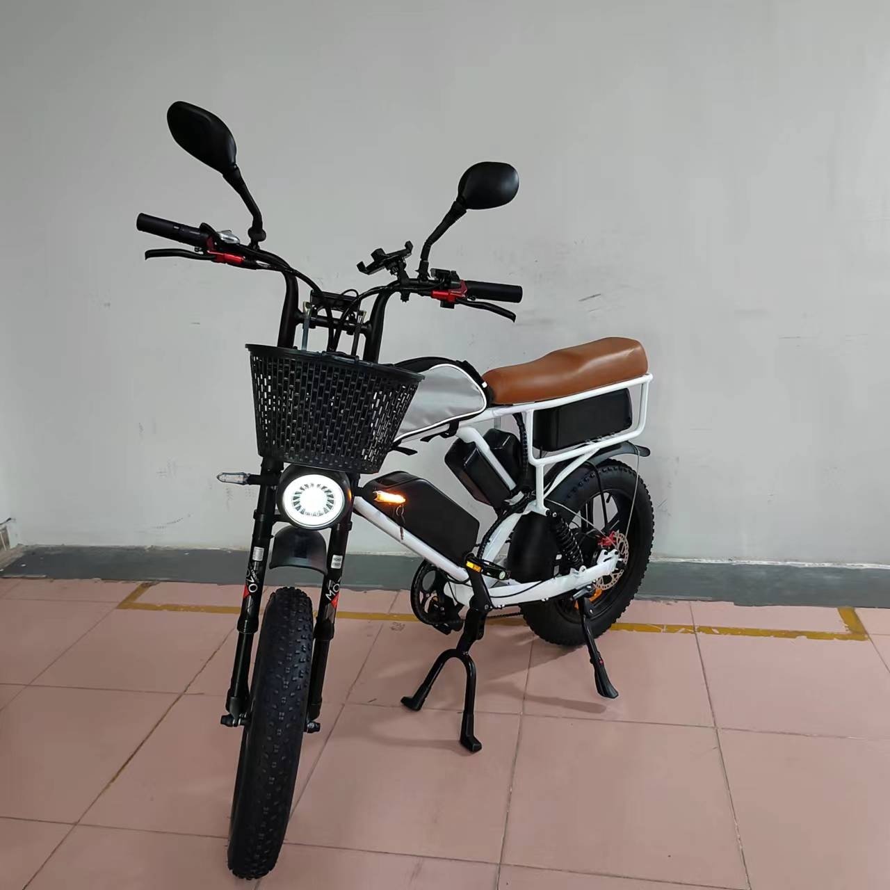 Electric Bike 52V 2000W 44AH Dual Motor Dual Battery 65Kmh Strong Suspension Hydraulic Brake Fat Tire Stab Proofed MTB Electric