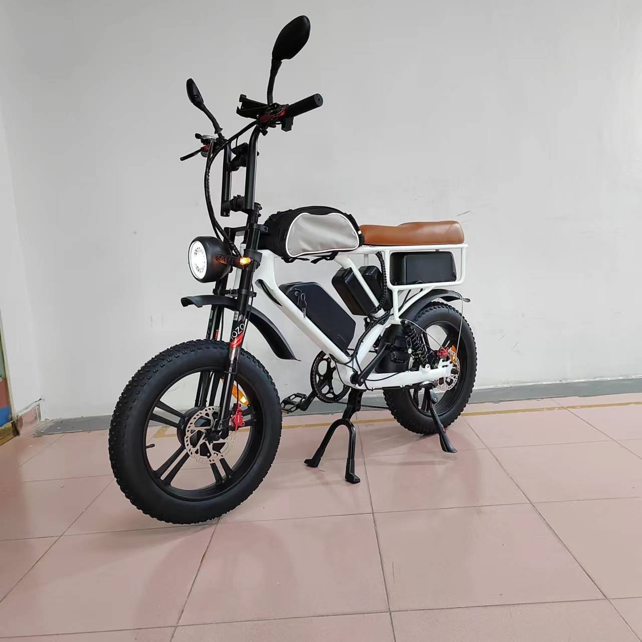 Electric Bike 52V 2000W 44AH Dual Motor Dual Battery 65Kmh Strong Suspension Hydraulic Brake Fat Tire Stab Proofed MTB Electric
