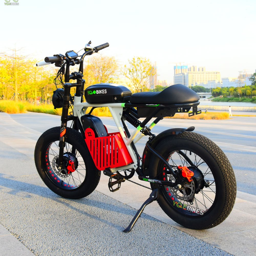 Stealth Bomber 3000W Fat Electric Mountain Bike 73 RX Dual Drive Enduro Dirt Ebike Electric Bike with Storage Basket Dropship