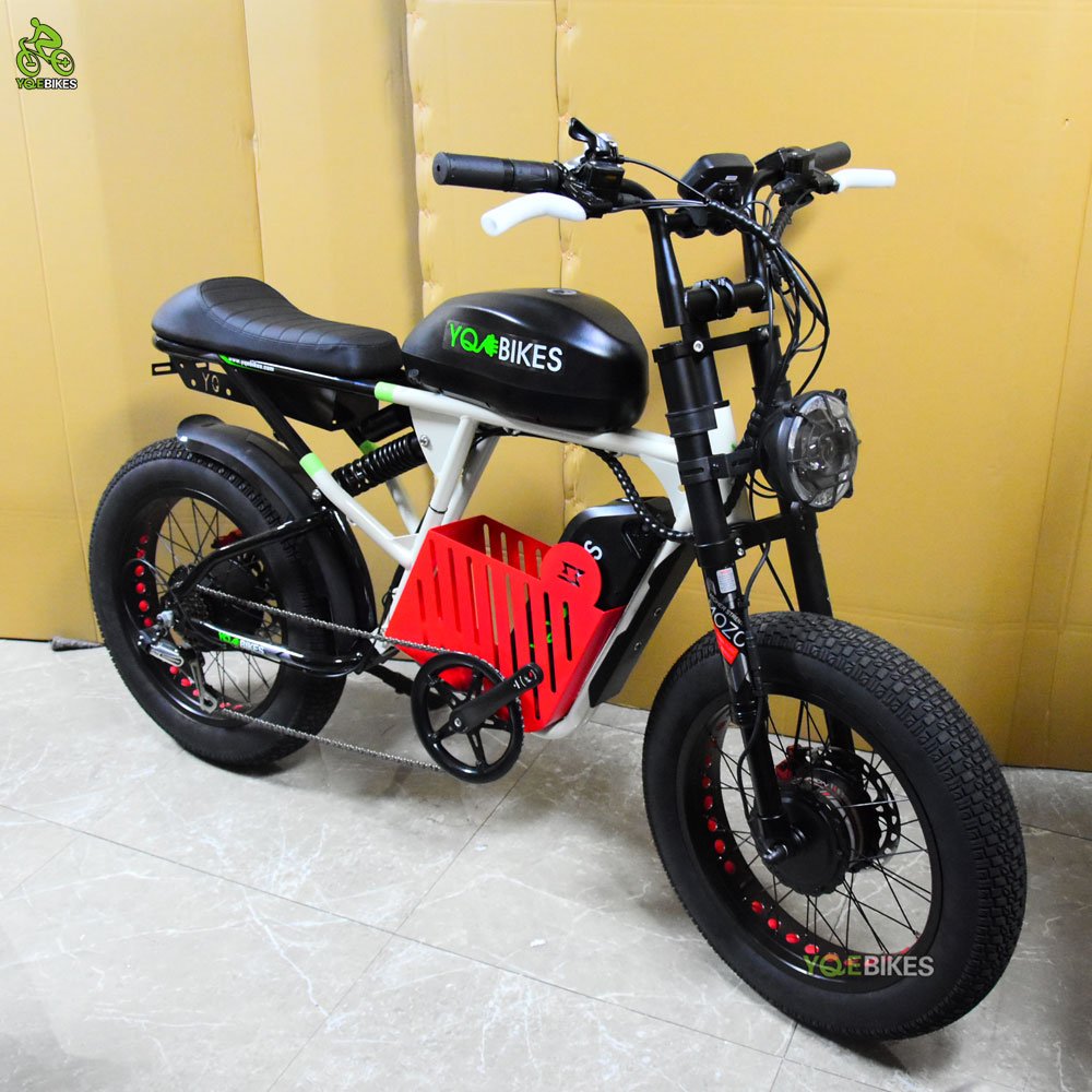 Stealth Bomber 3000W Fat Electric Mountain Bike 73 RX Dual Drive Enduro Dirt Ebike Electric Bike with Storage Basket Dropship