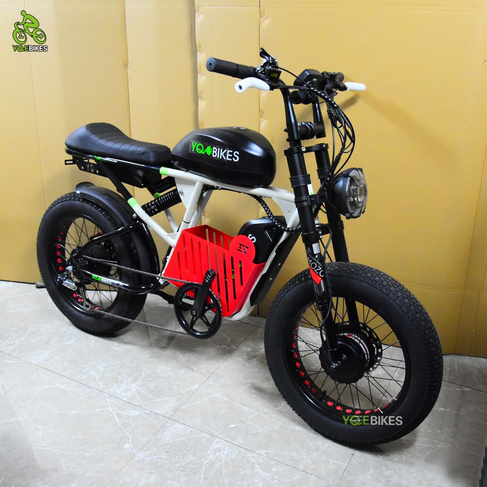 Stealth Bomber 3000W Fat Electric Mountain Bike 73 RX Dual Drive Enduro Dirt Ebike Electric Bike with Storage Basket Dropship