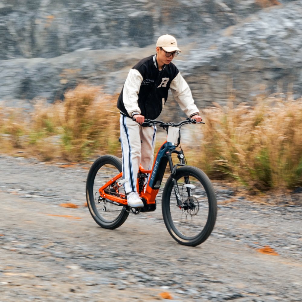 MTB Electric bicycle shock-absorbing ebike full suspension speed electric mountain bike