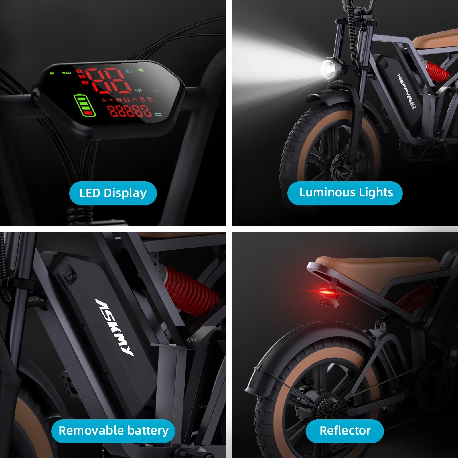 E600 High-Performance Electric Mountain Bike 750W 48V Power Motor Steel Frame 15ah Lithium Battery-Conquers Any Terrain Ease