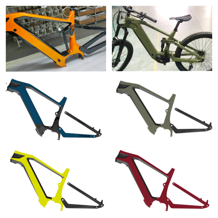 OEM electric mountain bike bafang m510 m600 m620 motor mid drive ebike emtb full suspension carbon frame