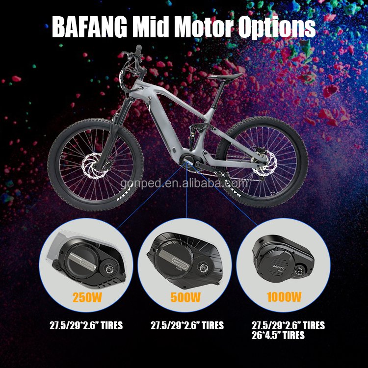 OEM electric mountain bike bafang m510 m600 m620 motor mid drive ebike emtb full suspension carbon frame