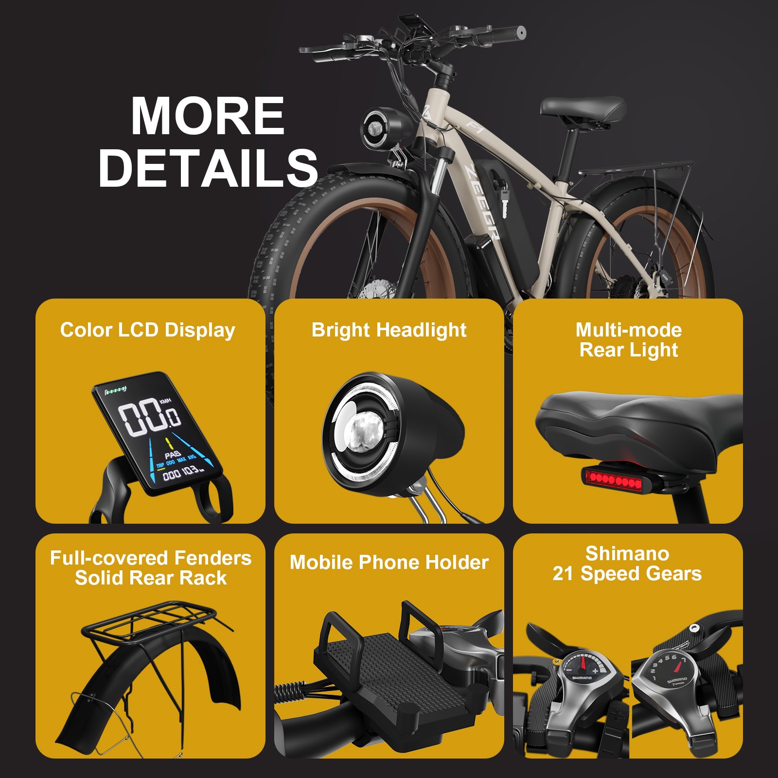 E Bike 1000w 48v beach cruiser Bike Fat Electric Mountain Bike 26inch Road Electric Bicycle Long Range For Adult