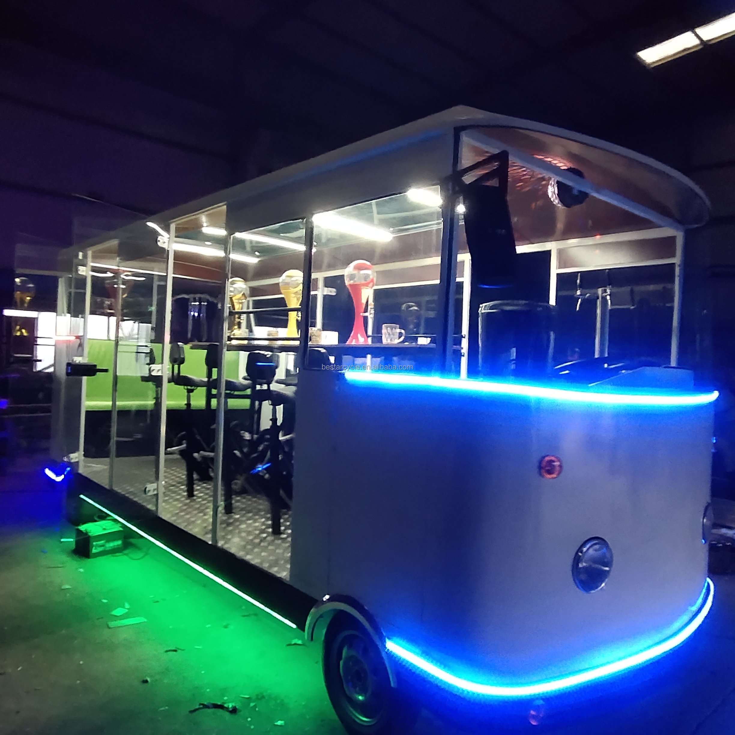 3-Speed Pedal Bar Party Bike Tours Mobile City Pub Bike Hopper Cycle Rear Hub Aluminum Alloy Beer Bike Mobile Bar Pedal Pub