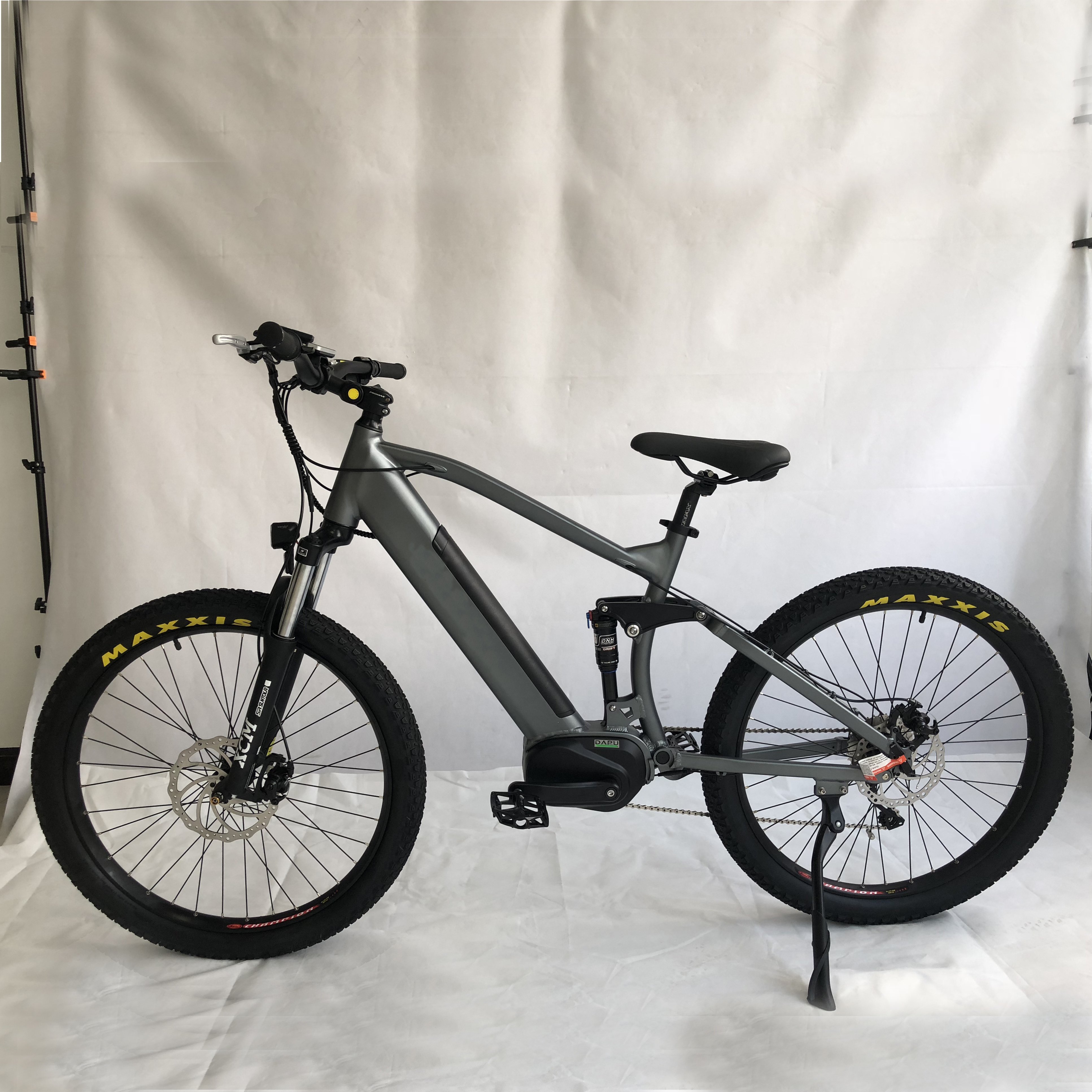 27.5inch Fat Tire E Cycle Full Suspension Dual Motor Electric Mountain Road Bike Fast Mid Electric Bicycle MTB E Bike