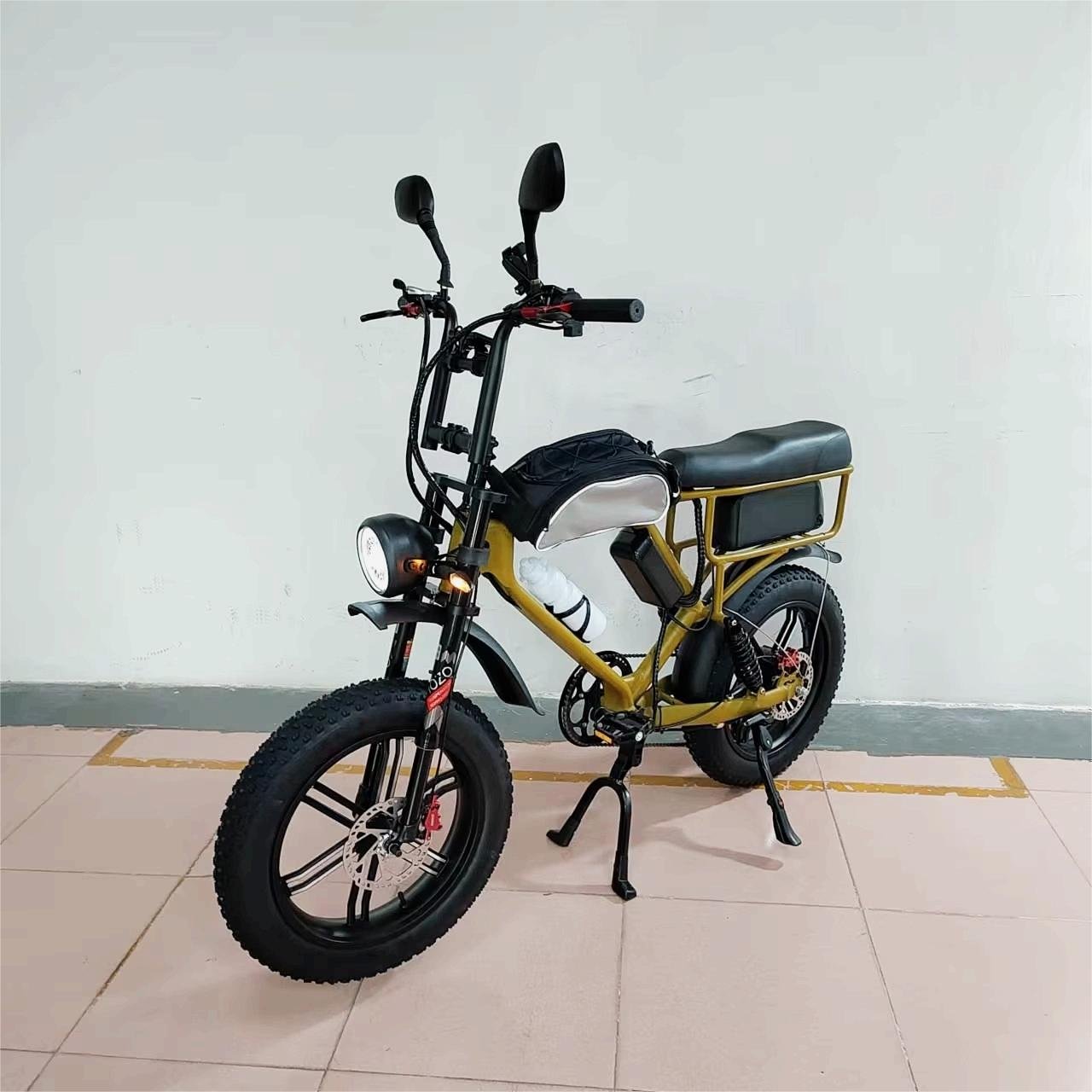 750W Electric Bike Bafang Motor Magnesium Wheel 52V22Ah Strong Suspension Hydraulic Brake Anti-punctured Tire Electric City Bike