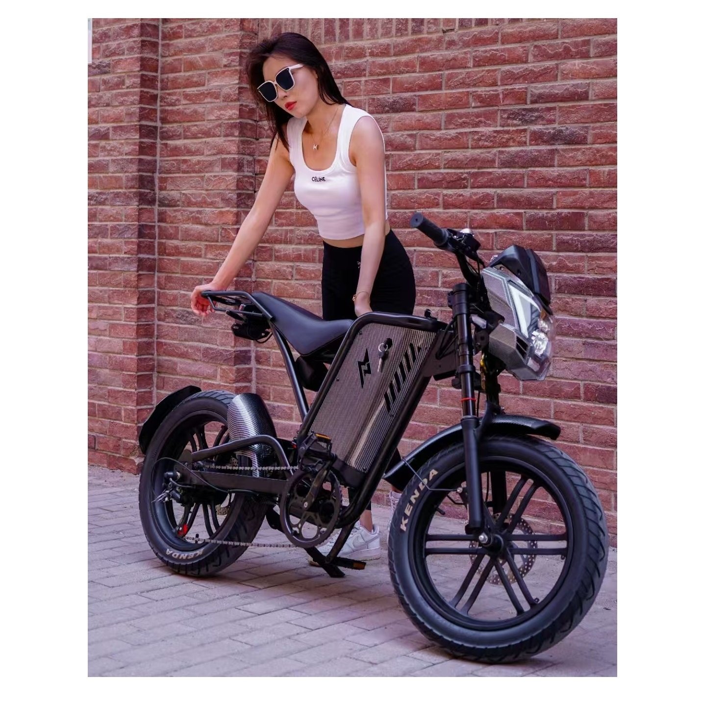Cheap Full Suspension Fat Tyre Ebike 20 Inch Big Electric Dirt Mountain 35Ah Snow E Bike 1000W 48V MTB Electric Bicycle Adult