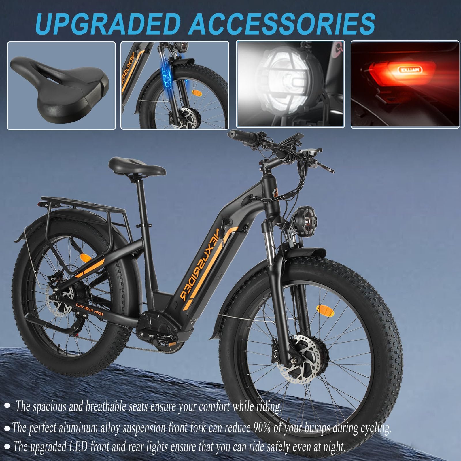 SMLRO SU9 Velo 26 " electric mountain bike fat tire bike 48v 21ah lithium battery ebike 2000w electric bicycle