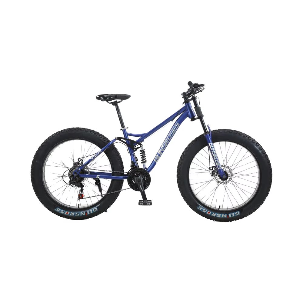 China 21-Speed Cruiser Bike with Full Suspension and Disc Brake Fat Tyre Mountain Bike for Hill & Beach Rides