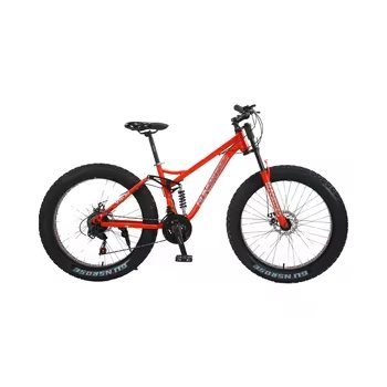 China 21-Speed Cruiser Bike with Full Suspension and Disc Brake Fat Tyre Mountain Bike for Hill & Beach Rides