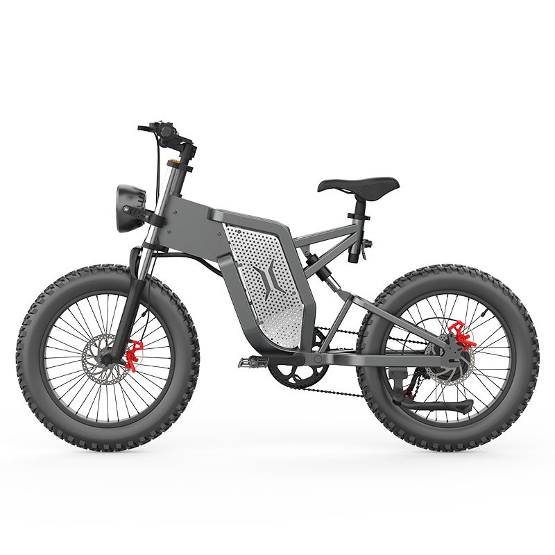 OEM Factory gray battery removeable 48v Lithium Full Suspension Ekx X20 20 Inch Fat Tire Electric Mountain Bike