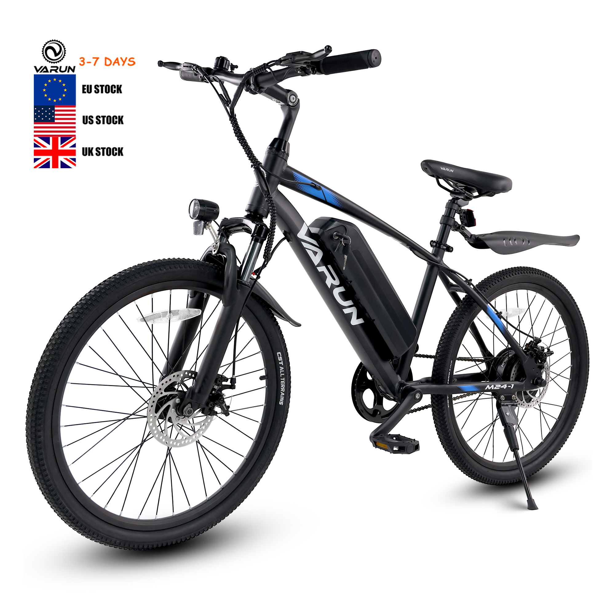 UK US EU CA Warehouse Stock Fast Shipping Electric Mountain Bike 24" Inch Cheap EMTB Lightweight 36V 500W Downtube Battery Ebike