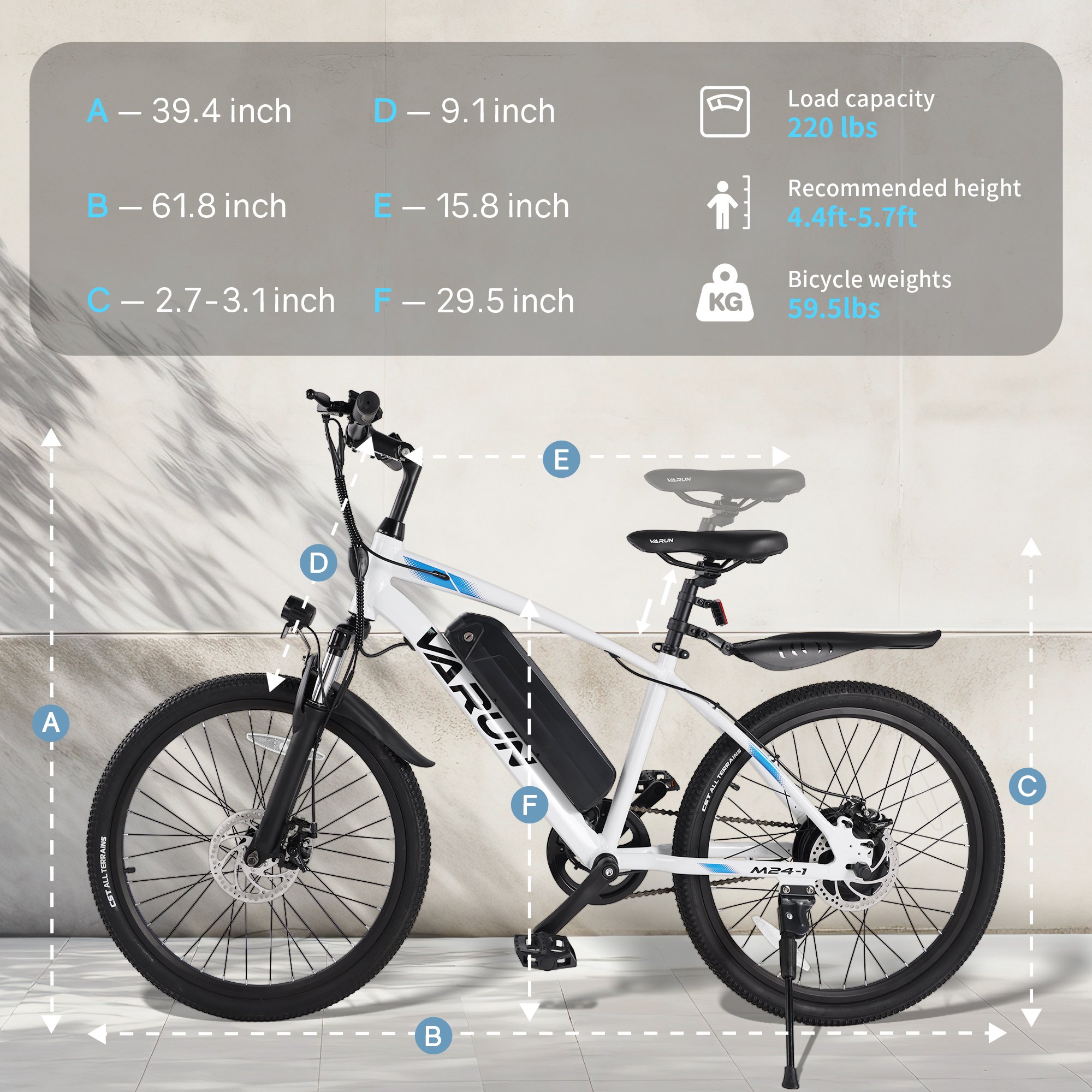 UK US EU CA Warehouse Stock Fast Shipping Electric Mountain Bike 24" Inch Cheap EMTB Lightweight 36V 500W Downtube Battery Ebike