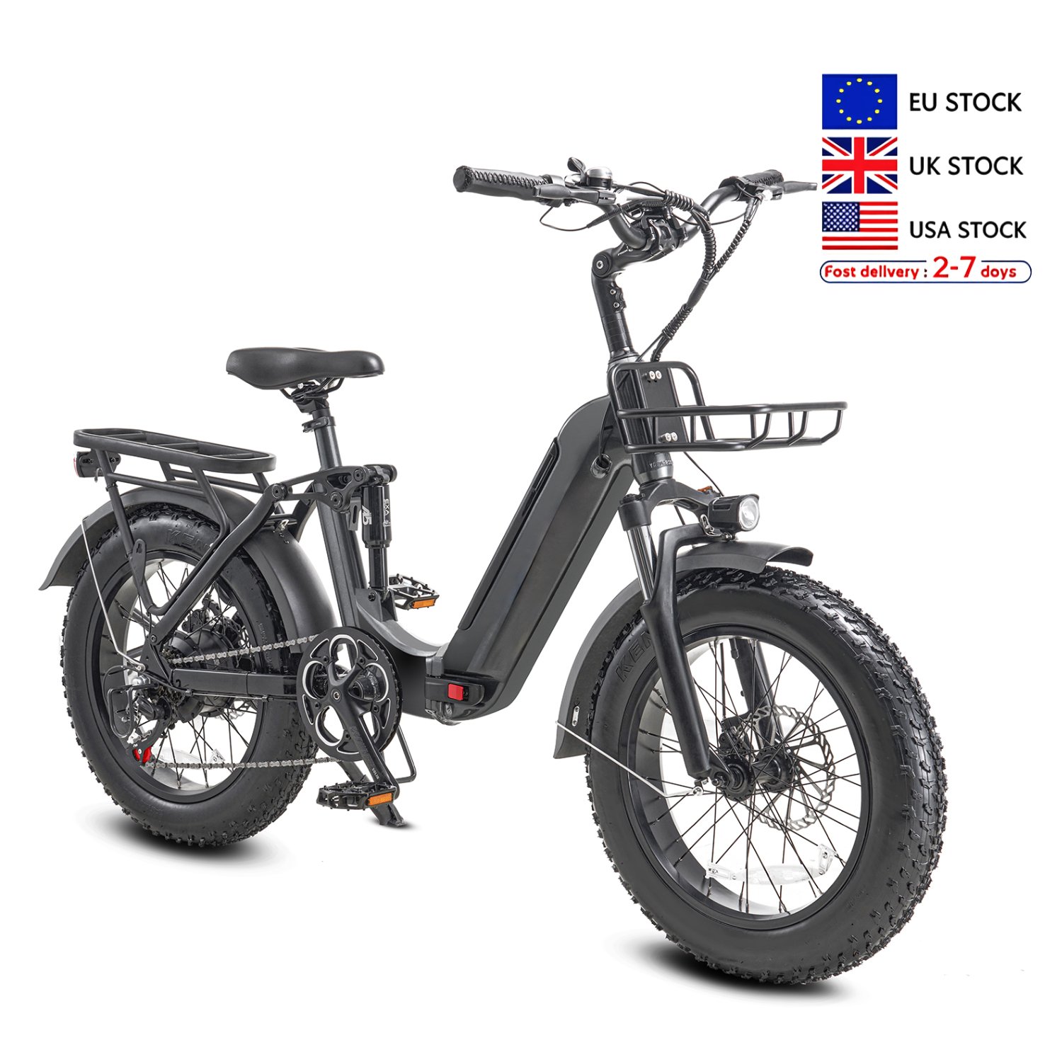 Electric Bike Stock In Eu Usa Warehouse 15ah Electric City Bicycle 20 inch electric bike mountain bike full suspension