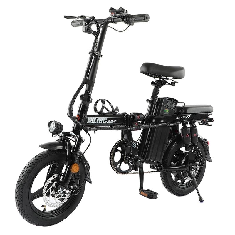 EU US UK Warehouse 48V Electric Bike Foldable Hybrid City Road Bicycle Steel Frame with Lithium Battery Power Supply