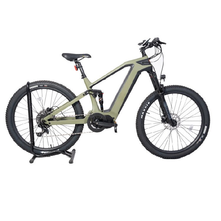29 inch electric bicycle carbon fiber 1000w mid drive motor ebike 48v15ah electric mountain bike full suspension ebike e bicycle