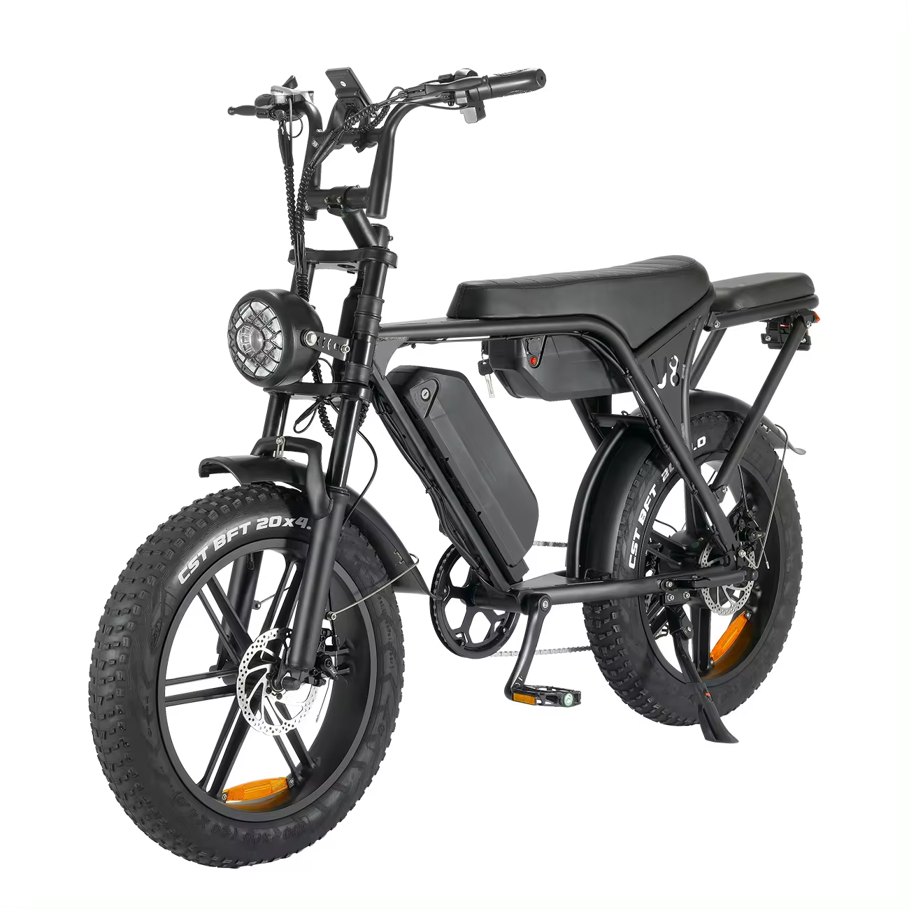 Stock Electric Mountain Bike 48v 30ah Double Battery 1000w Motor 50km V8 Pro Fat Tire Electric Bike For Adults