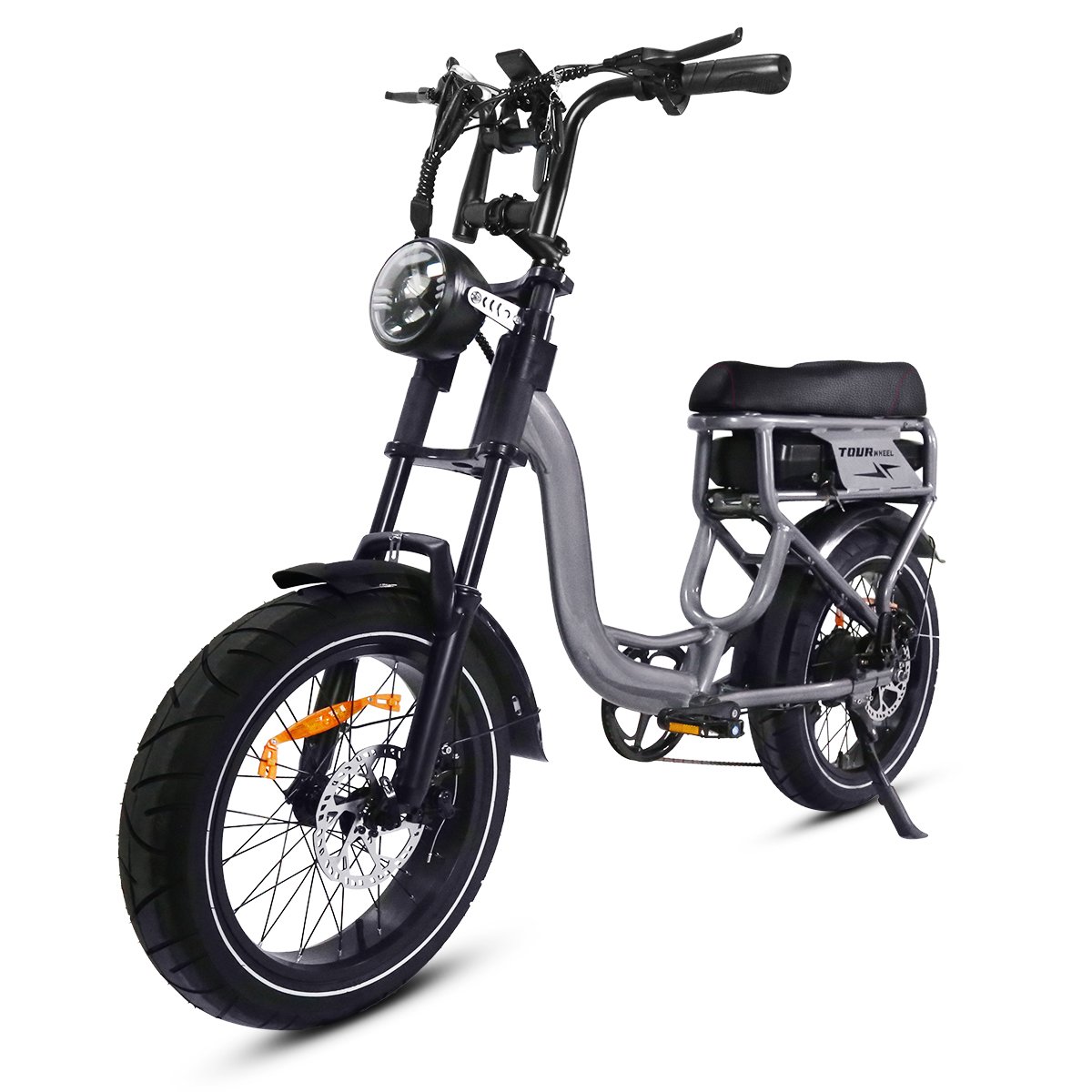 EU Warehouse T7 Step Through Electric Fat Bike 250W 18.2Ah Electric Hybrid Bike Fat Tire Mountain E-bike