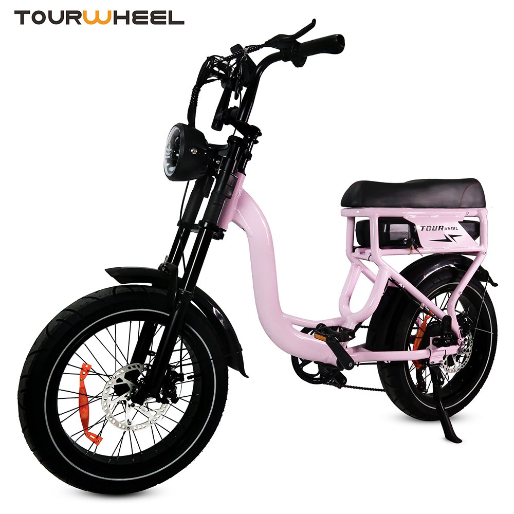 EU Warehouse T7 Step Through Electric Fat Bike 250W 18.2Ah Electric Hybrid Bike Fat Tire Mountain E-bike